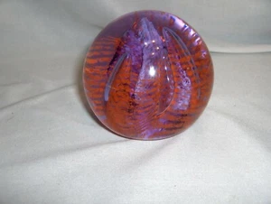 Vntg Art Glass Crystal Caitness Fiesta Paperweight Signed G11894 Scotland NICE - Picture 1 of 4
