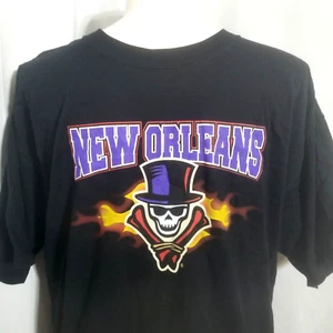 T-shirt New Orleans Voodoo Arena calcio uomo XXL nera logo AFL Bones -nuova con etichette - Foto 1 di 9