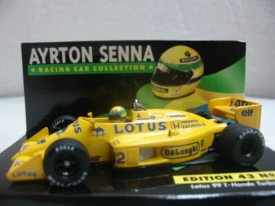 WOW EXTREMELY RARE Lotus 99T Honda V6 Senna Winner Monaco 1987 1:43 Minichamps - Image 1 of 4