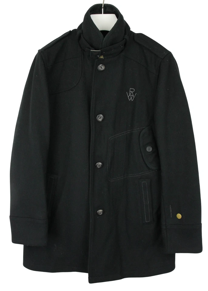 G-STAR Decoy Wool Garber Trench Coat Men's XL Button Up Black - Image 1 of 4