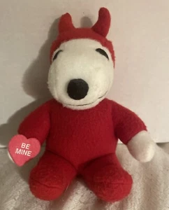 Peanuts Snoopy 1999 RARO costume rosso Devil Whitman's Candy peluche San Valentino 6" - Foto 1 di 11