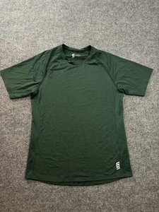 SECOND SKIN T-shirt Men's Large Raglan Sleeve Performance Green - Picture 1 of 7