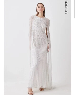 VESTIDO MAXI CON CAPA ADORNADO KAREN MILLEN  Foto 1 de 4