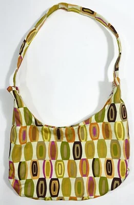 HANDMADE SHOULDER BAG PURSE ABSTRACT MOD RETRO FESTIVAL Cross Body Messenger - Image 1 of 4