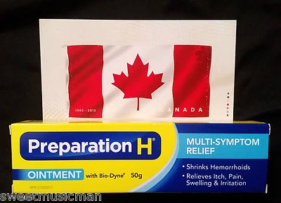 PFIZER CANADIAN PREPARATION H OINTMENT WITH BIO-DYNE 50GR FRESH STOCK PREP-H