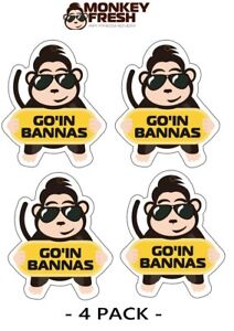 4pc 4x Monkey Fresh Hanging Car Air Freshener  Banana Bananas Scent  