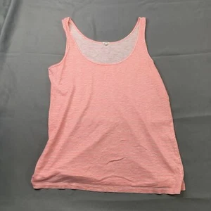 Camiseta sin mangas J.Crew para mujer rosa blanca grande a rayas cuello redondo pulóver #1202 - Imagen 1 de 9