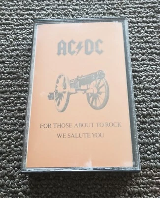AC/DC "FOR THOSE ABOUT TO ROCK WE SALUTE YOU"  CS-11111 1981 ATLANTIC CASSETTE - Image 1 of 4