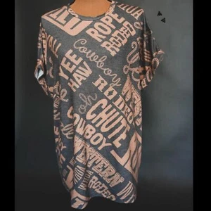 Maglia 2 Fly Co. (Crazy Train) nuova con etichette Boutique Western Lingo Yeehaw XL - Foto 1 di 4