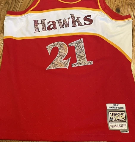 Dominique Wilkins Hawks Mitchell & Ness 75th Anni Swingman Jersey 86-87 Size S Cover