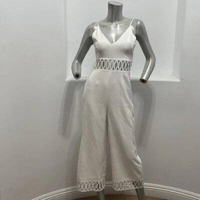 Mono Keepsake Sin Mangas Recortado Pierna Ancha Blanco Talla XS Foto 1 de 4