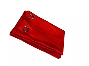 Compass Home einfarbiger roter Vorhang 1 einzelne Gardine Panel Ösen Kunstseide hell - Bild 1 von 6