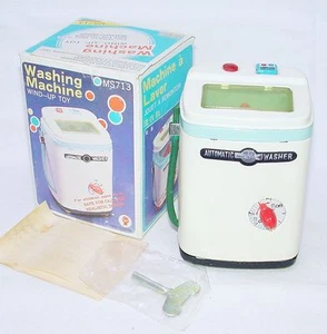 China MS-713 TOP LOADER WASHING MACHINE Wind-Up Tin Toy Model MIB`78 VERY RARE! - Picture 1 of 8