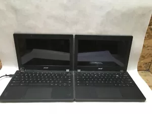 Lot of 2 Acer C771T Chromebooks Boot Issues Broken Hinge Missing Keys- FT - Picture 1 of 5