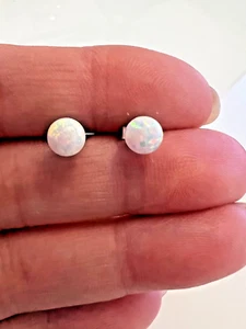 Ohrringe 925 Sterlingsilber Damen Ohrschmuck natürlicher Opal Neu Eliteschmuck - Bild 1 von 2