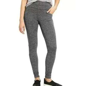 Athleta Herringbone Metro hoch taillierte Leggings schwarz grau XLT  - Bild 1 von 10