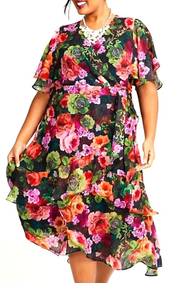 TS TAKING SHAPE plus size XL / 24 Floral Fantasy Maxi Dress floaty NWT rrp$250! - image 1 of 4