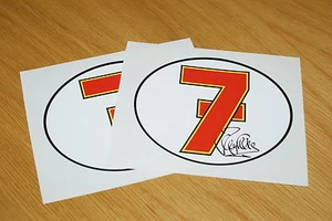 Pegatinas Barry Sheene número 7 (par pequeño) - Imagen 1 de 1