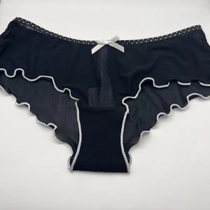 Urban Outfitters Out From Under Black Polka Dot Women Sheer Hipster Panty M NWT - Picture 1 of 8