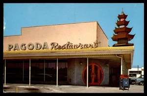 Postkarte Pagode Restaurant Außenansicht, Tulsa, Oklahoma - Bild 1 von 2