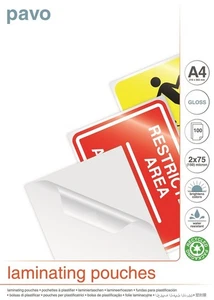 PAVO 2x75 Micron A4 Laminating Pouch (Pack of 100) - Picture 1 of 1