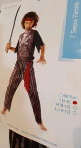 Halloween Kostüm 7 Meere Piraten Kind Größe 4-6 - Bild 1 von 5