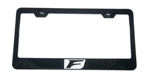 F Sport Lexus Stainless Steel Carbon Fiber Style License Plate Frame W/ Caps - Picture 1 of 5