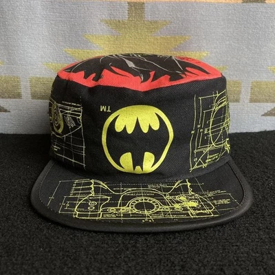 Gorra de pintor pastillero negra vintage años 90 1991 Batman DC Comics | talla adulto nueva con etiquetas Foto 1 de 4