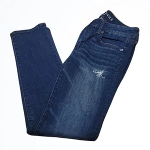 Jeans American Eagle super elasticizzati x blu skinny taglia 0S vita 25,5 pollici - Foto 1 di 7
