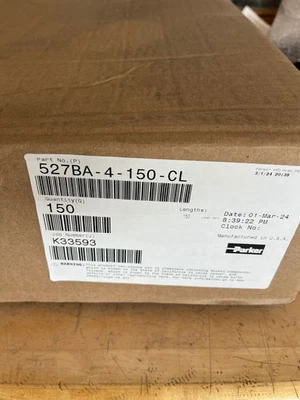 Rollo de 150 pies de manguera de aire respirable de 1/4", 7000 PSI, Parker 527BA-4-150-CL Foto 1 de 4