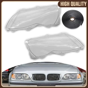 2pcs L+R Abdeckung Scheinwerferglas Gehäuse Für BMW 3er E46 4Tür 02-05 Facelift - Bild 1 von 10