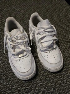 Nike Air Force 1 Low White - 314192-117 Size 7Y - Picture 1 of 5