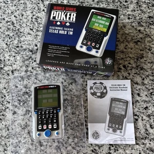 World Series of Poker TEXAS HOLD'EM Handheld   Electronic Talking Game IOB - Picture 1 of 6