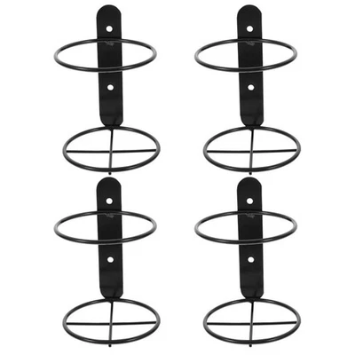  4 Pcs Wall Mount Wine Bottle Rack Shelf Mounted Single Display Holder Red - Image 1 of 4