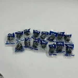 15 Stck. Cat.6 RJ45 geschirmte Industrie Panelmontage Schottkupplung mit Staubkappe - Bild 1 von 9