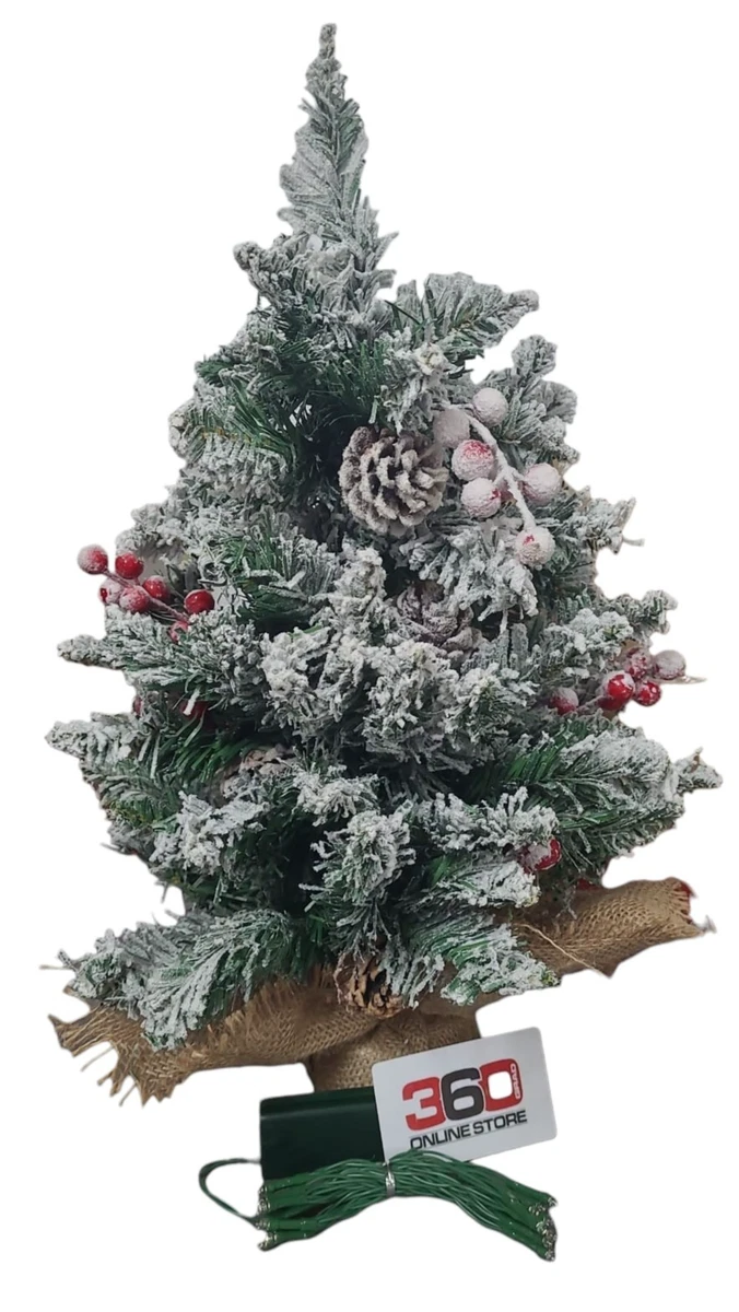 SVNVIOZ Mini-Weihnachtsbaum 60 Cm Mit Lichtern & Bronzenen Ornamenten – Tisch-Deko Für Zuhause & Büro