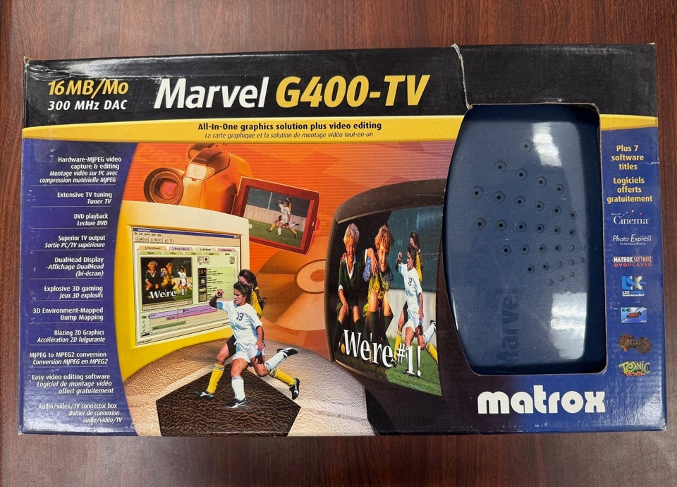 Matrox Marvel G400-TV AGP Graphics Card – 16MB VGA ORIGINAL BOX Tested Working - Image 1 of 4