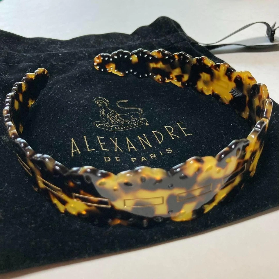 Diadema ancha marrón ALEXANDRE DE PARIS Foto 1 de 4