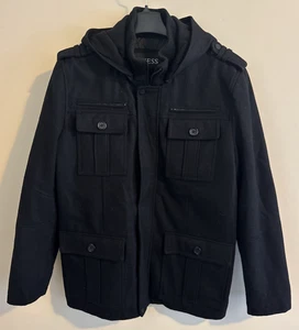 Giacca Guess misto lana full zip stile militare grande - Foto 1 di 12