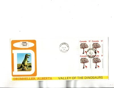 Sc#842 FDC DRUMHELLER,AB -Dinosaurs  Cachet - Image 1 of 2