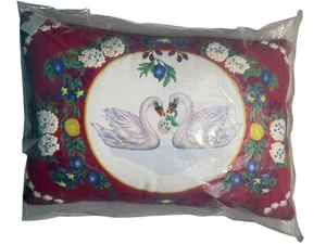 Nueva almohada Anthropologie Lou Rota 12 días de Navidad bordada 14”x20” - Imagen 1 de 10