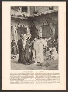 Gerome SLAVE MARKET woman for sale vintage fine art 1900 antique print - Picture 1 of 3