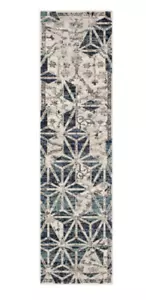Mohawk Brooklyn 2 x 8 Alabaster Geometric Vintage Runner Rug - Picture 1 of 5