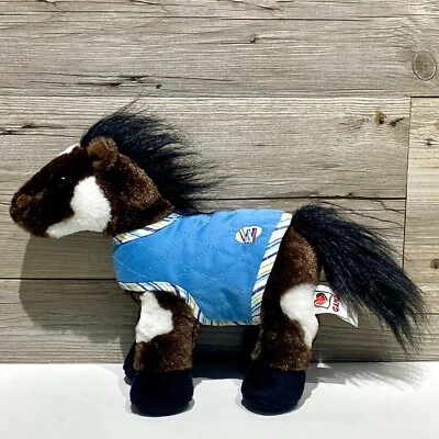 Webkinz Ganz Pinto Horse Pony Plush HM147 Brown White w/ Blanket No Codes - Image 1 of 4
