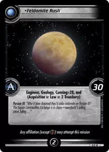 Lámina promocional Star Trek CCG 0D10 Feldomite Rush como nueva/nueva M - Imagen 1 de 1