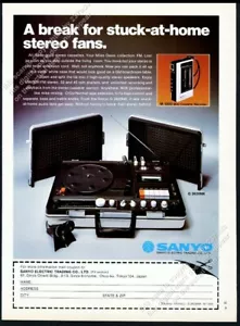 Sanyo G 2620NK 1977 maletín portátil foto estéreo anuncio impreso vintage - Imagen 1 de 7