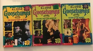 3 x Goosebumps R.L. Stine TV books - PLEASE READ DESCRIPTION RE DAMAGE - Picture 1 of 8