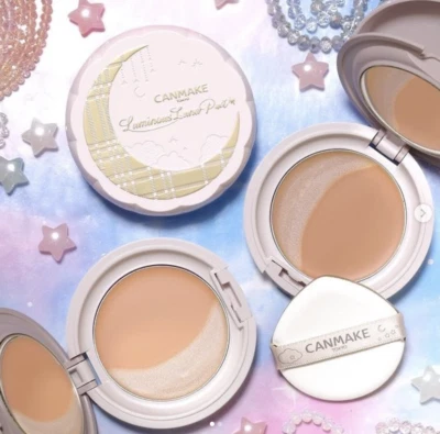 CANMAKE Luminous Luna Pact 2in1 Foundation Highlighter 2 Types Japan - US Seller - Image 1 of 4
