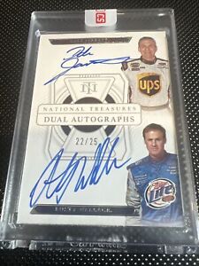 2022 National Treasures Dual Autographs Dale Jarrett And Rusty Wallace 22/25