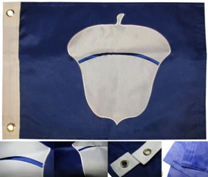Treasurer Blue 12"x18" Double Sided Nylon Embroidered Prestige Flag Grommets - Picture 1 of 10